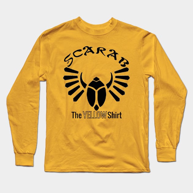 SCARAB the Yellow Shirt Long Sleeve T-Shirt by SwarmCastPodCast